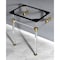 Fauceture Templeton 24" x 20-3/8" x 30" Acrylic Console Sink Legs, Brass VAH242030SB - alternate 2